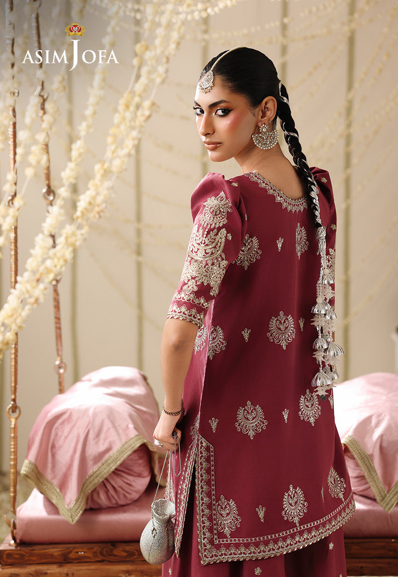 AJUFC-10 Embroidered Boski Silk Unstitched 2 Pcs