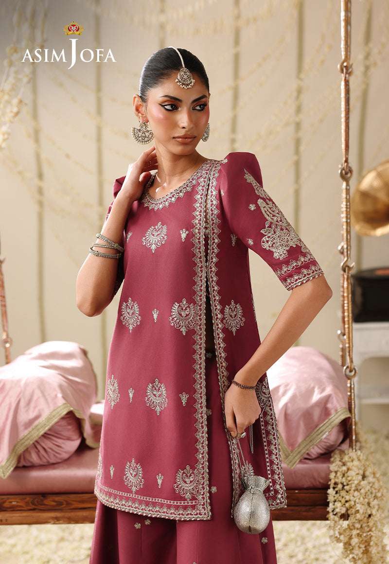 AJUFC-10 Embroidered Boski Silk Unstitched 2 Pcs