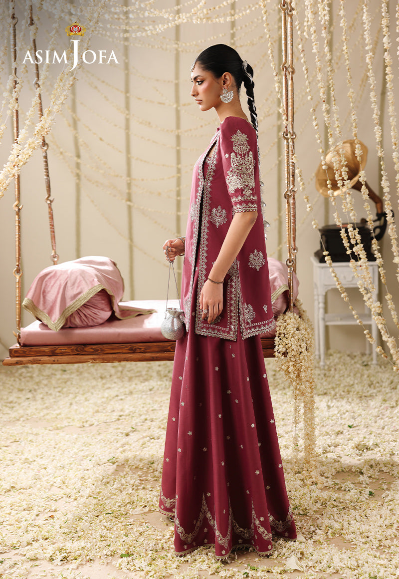 AJUFC-10 Embroidered Boski Silk Unstitched 2 Pcs