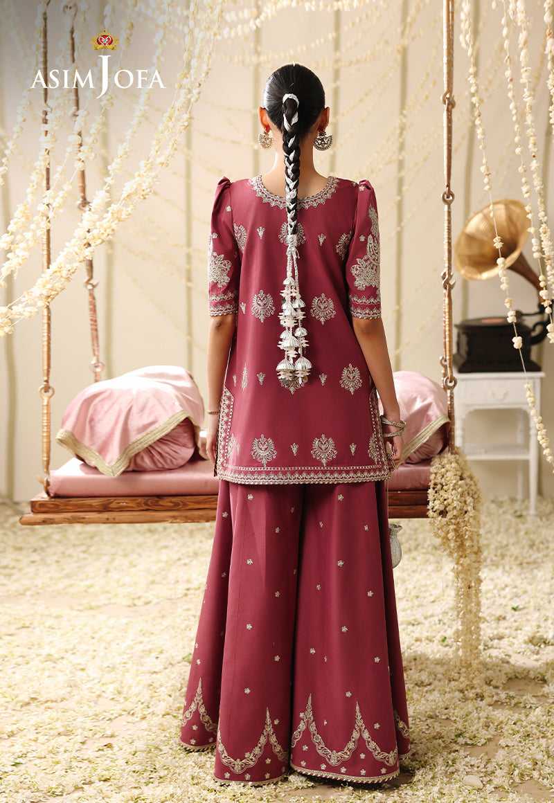 AJUFC-10 Embroidered Boski Silk Unstitched 2 Pcs
