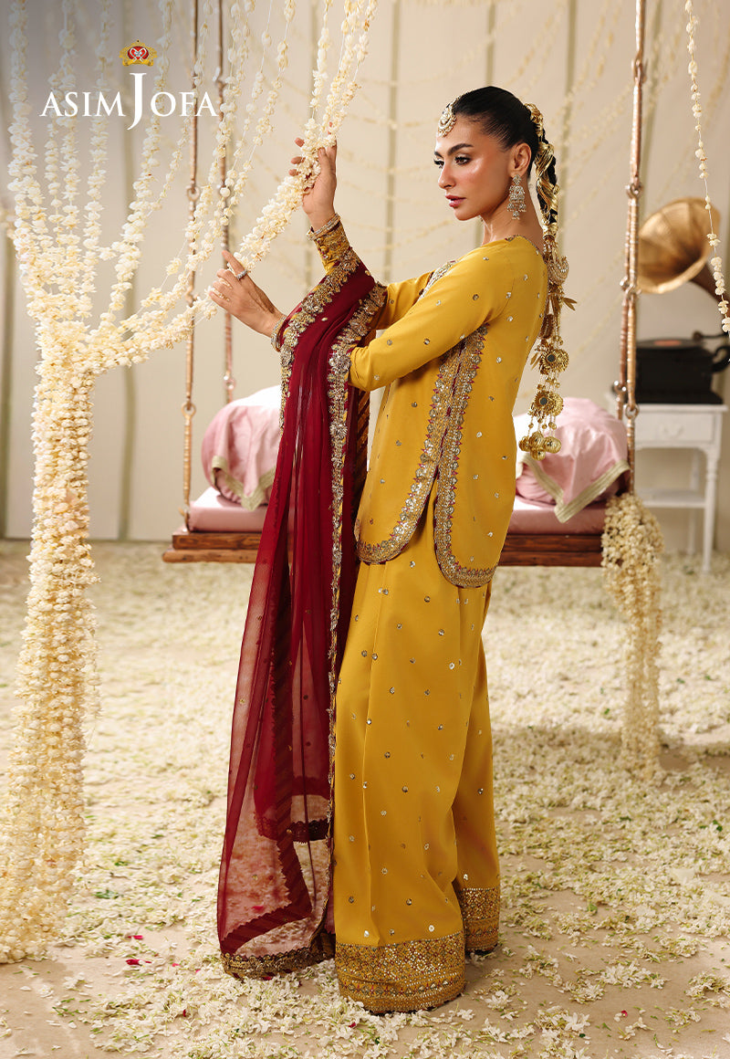 AJUFC-16 Embroidered Boski Silk Unstitched 3 Pcs