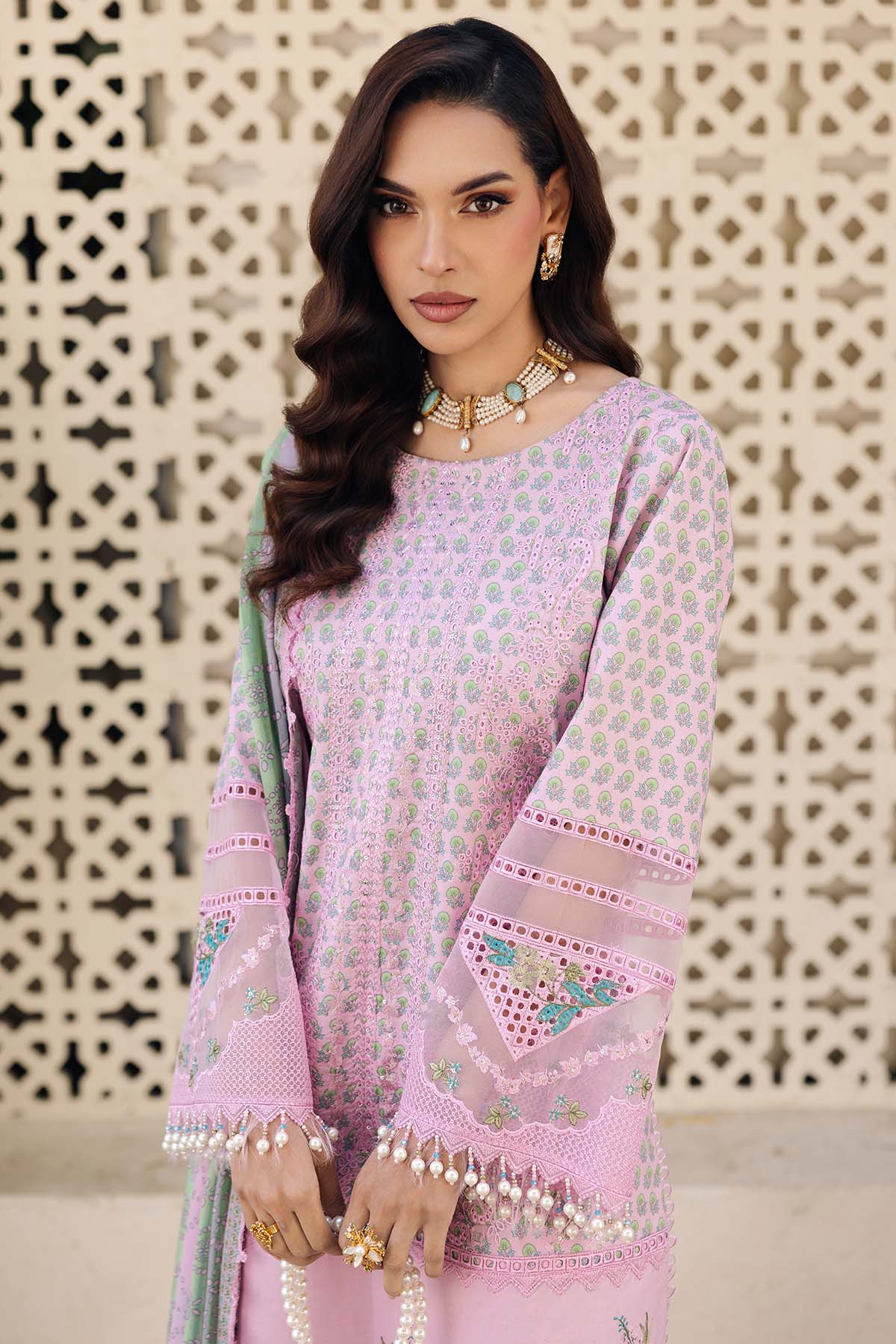 3-PC Unstitched Embroidered  Lawn  SLC27-14