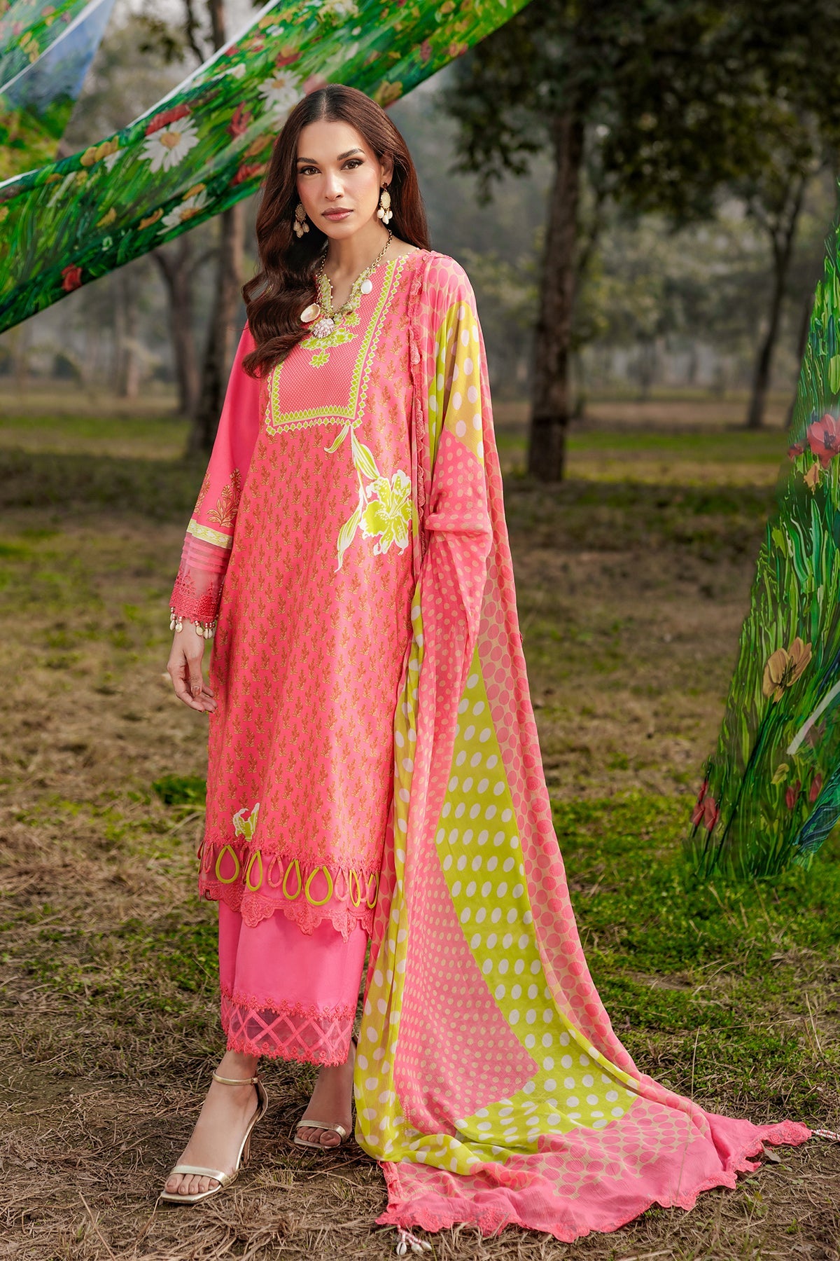 3-PC Unstitched Embroidered Lawn Collection CC6-18