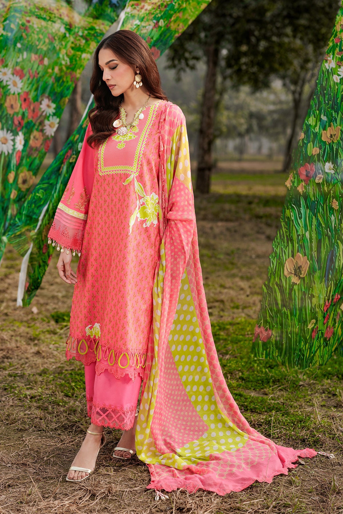 3-PC Unstitched Embroidered Lawn Collection CC6-18