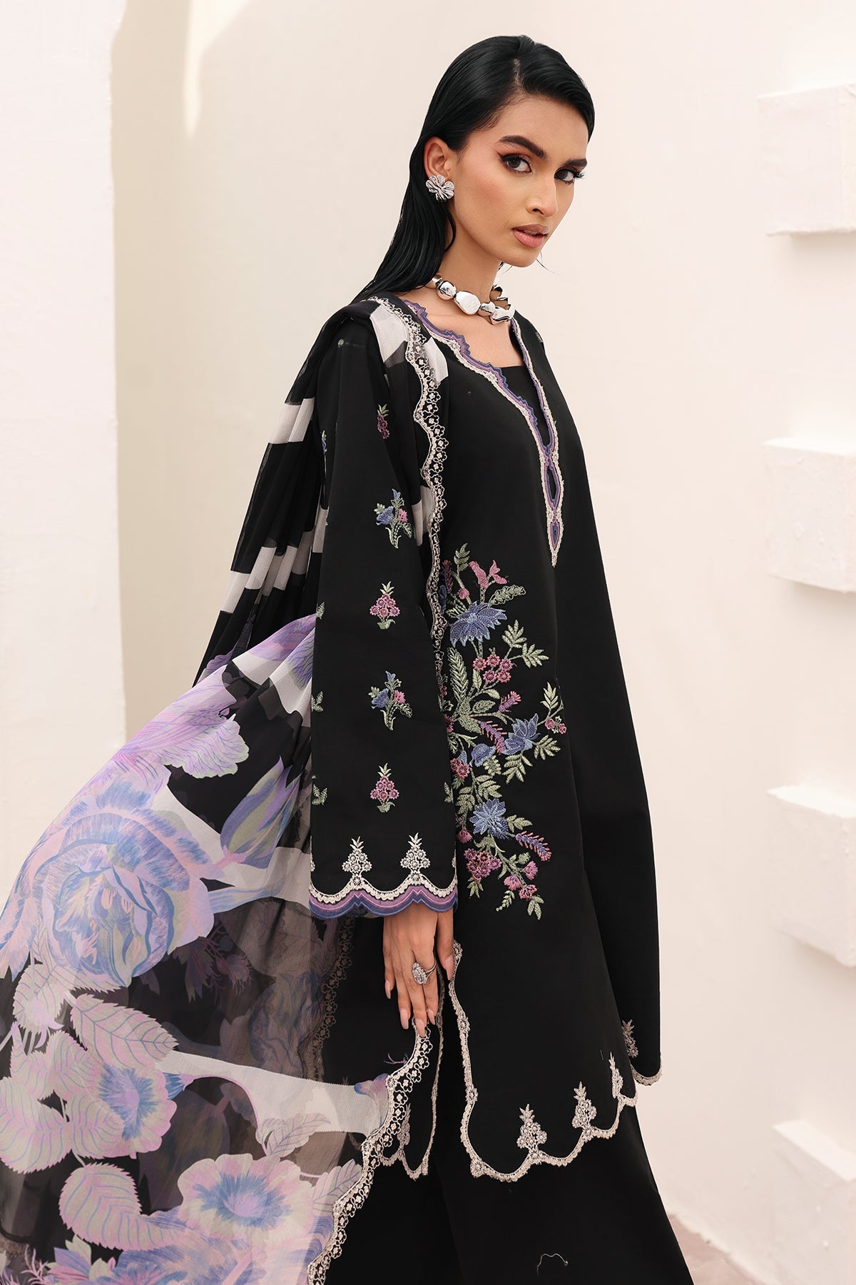 3-PC Embroidered  CNP-6-249