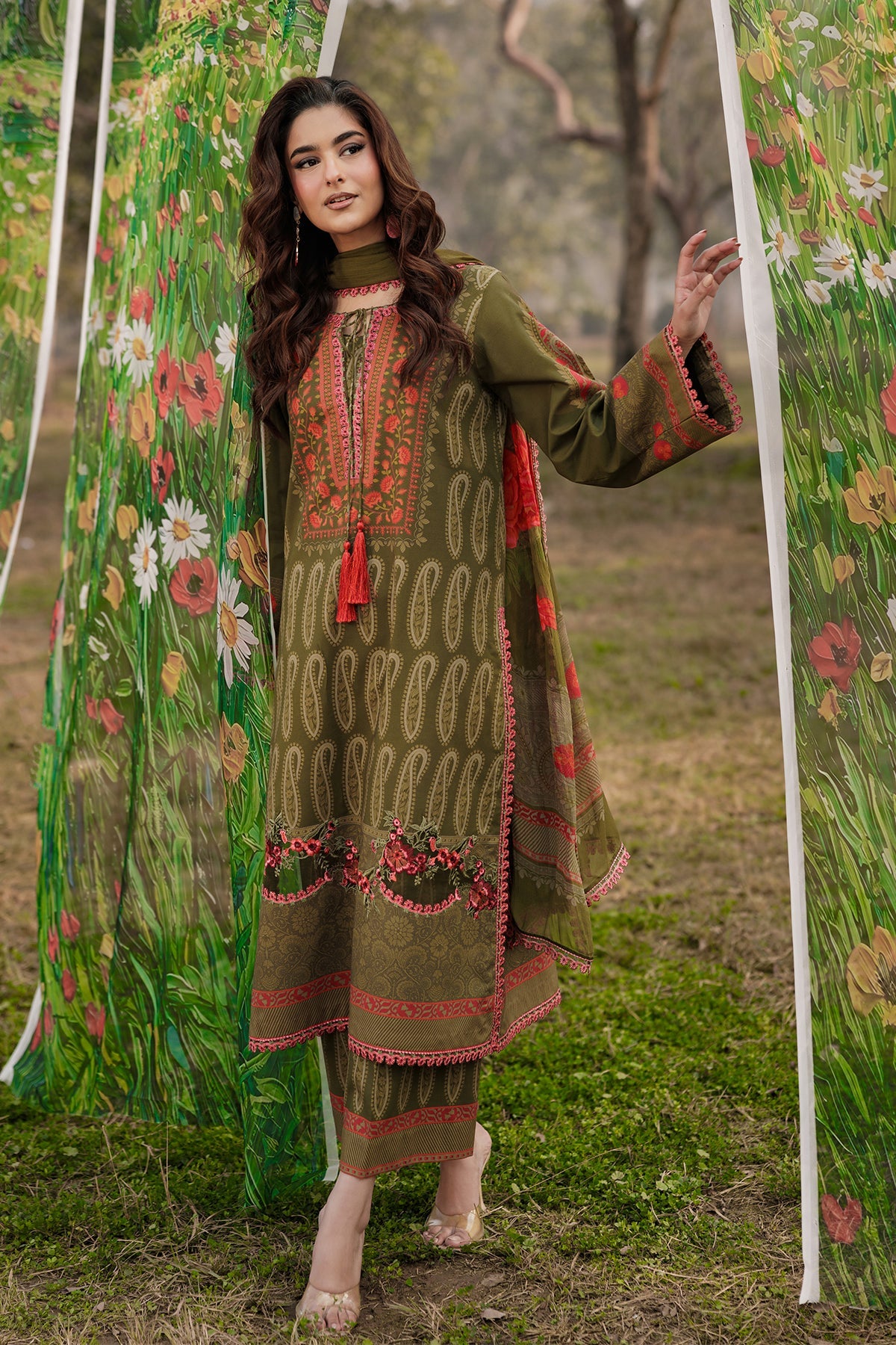 3-PC Unstitched Embroidered Lawn Collection CC6-11