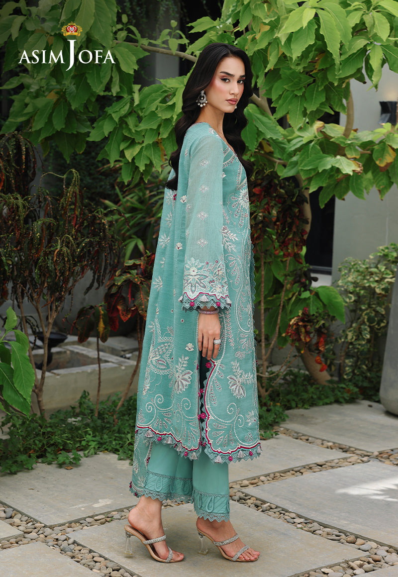 AJULC-09 Embroidered Paper Cotton Unstitched 3 Pcs