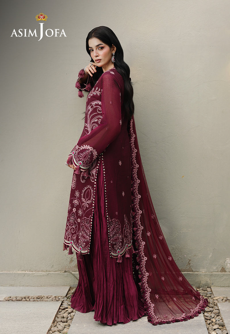 AJULC-10 Embroidered Paper Cotton Unstitched 3 Pcs