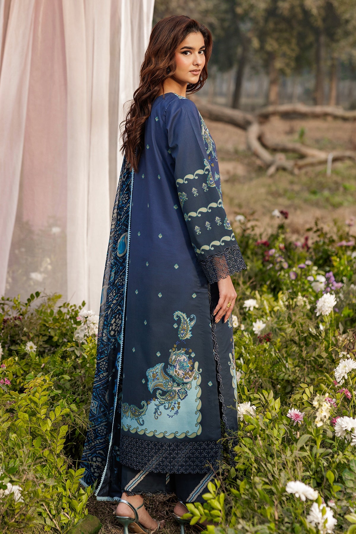 3-PC Unstitched Embroidered Lawn Collection CRB6-03