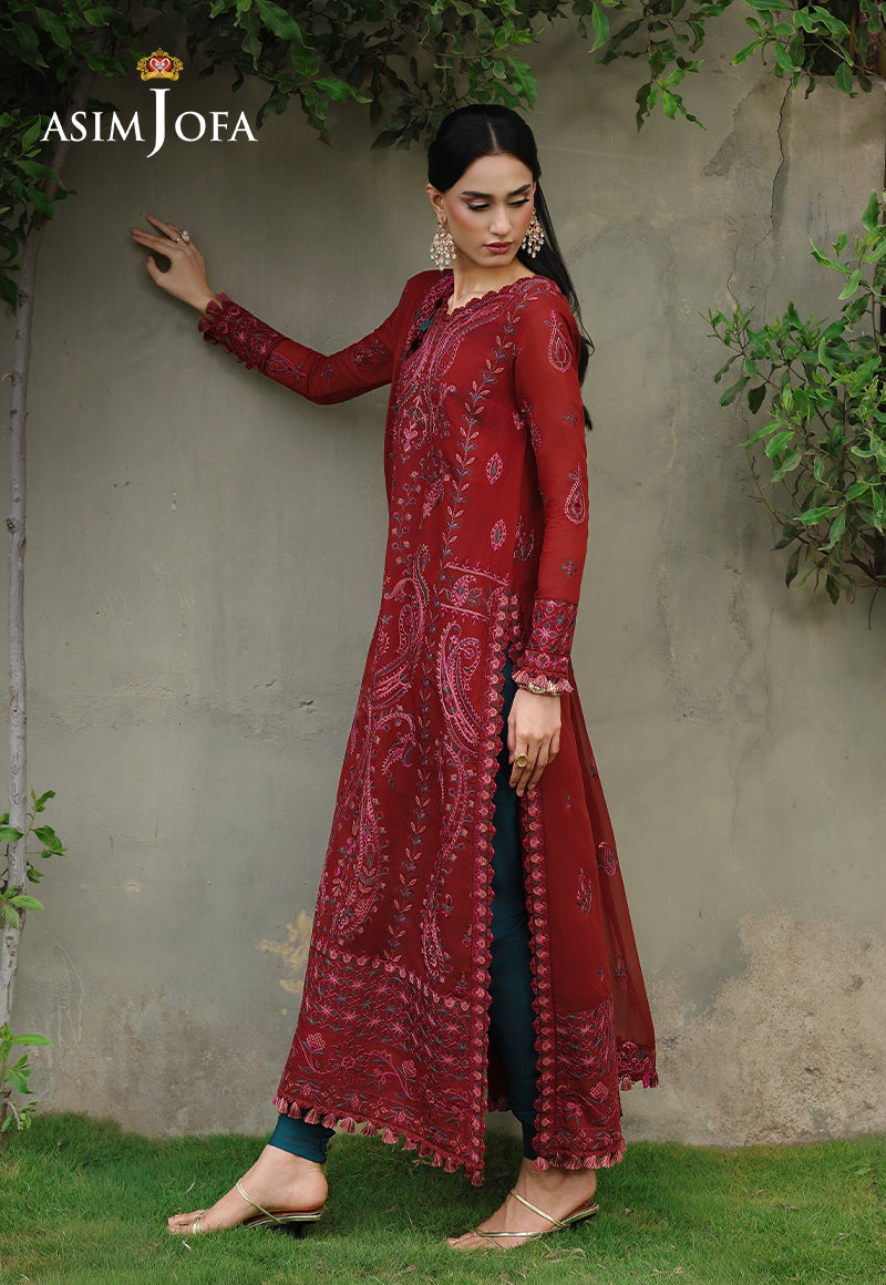 AJULC-05 Embroidered Paper Cotton Unstitched 3 Pcs