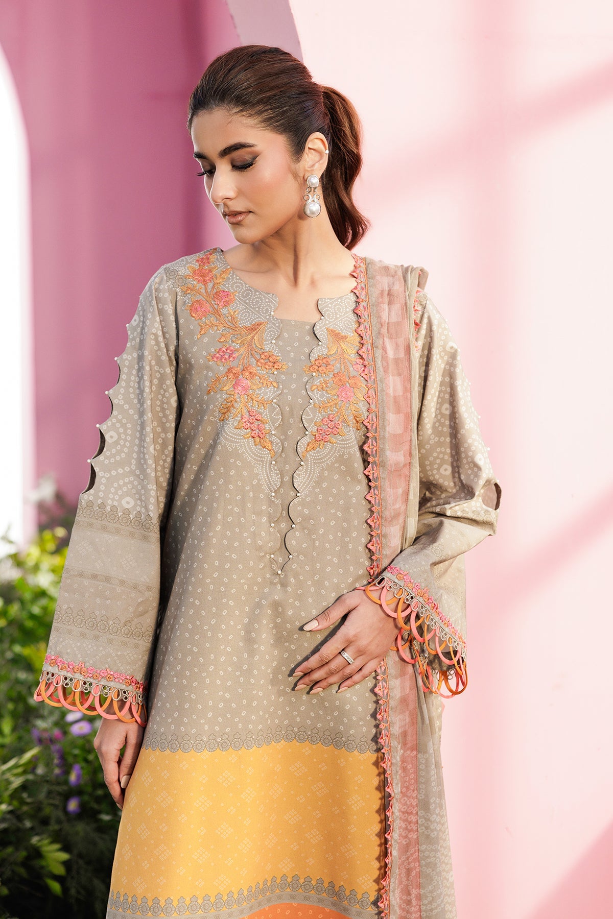 3-PC Unstitched Embroidered Lawn Collection CC6-15