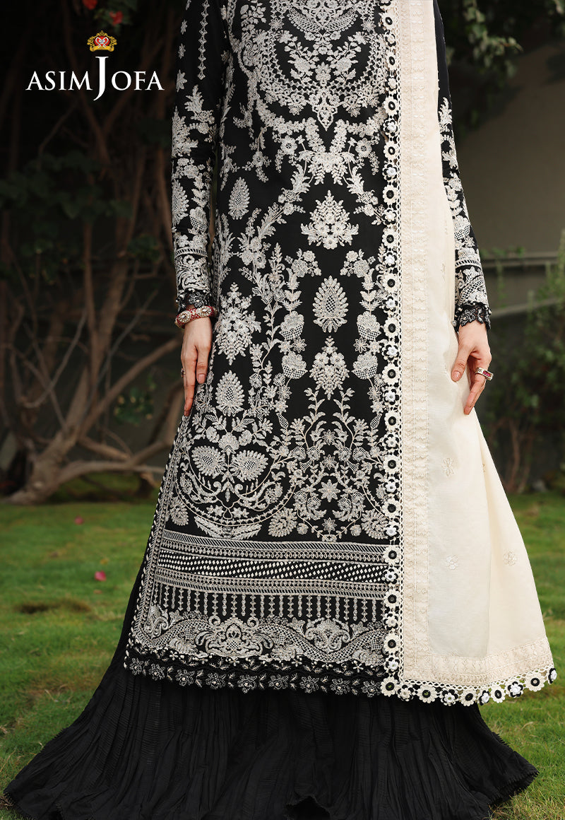 AJULC-01 Embroidered Paper Cotton Unstitched 3 Pcs