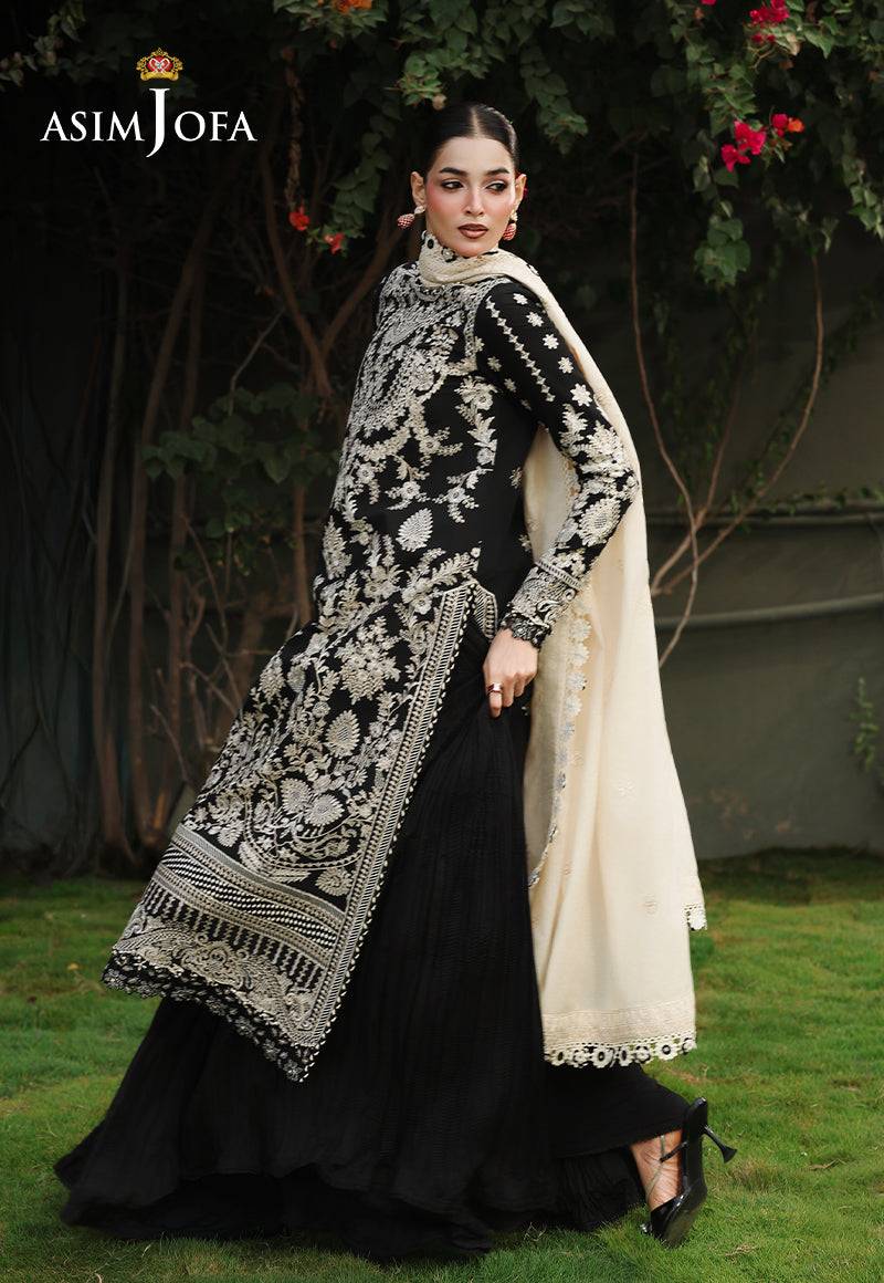 AJULC-01 Embroidered Paper Cotton Unstitched 3 Pcs