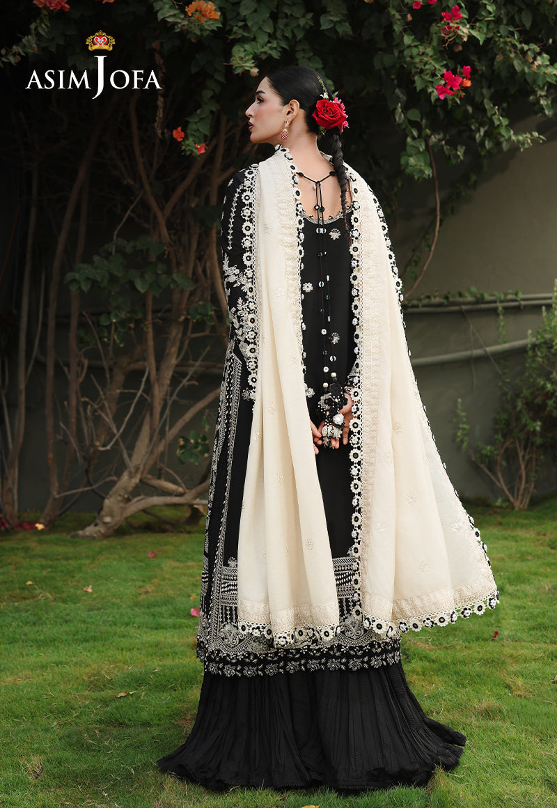 AJULC-01 Embroidered Paper Cotton Unstitched 3 Pcs