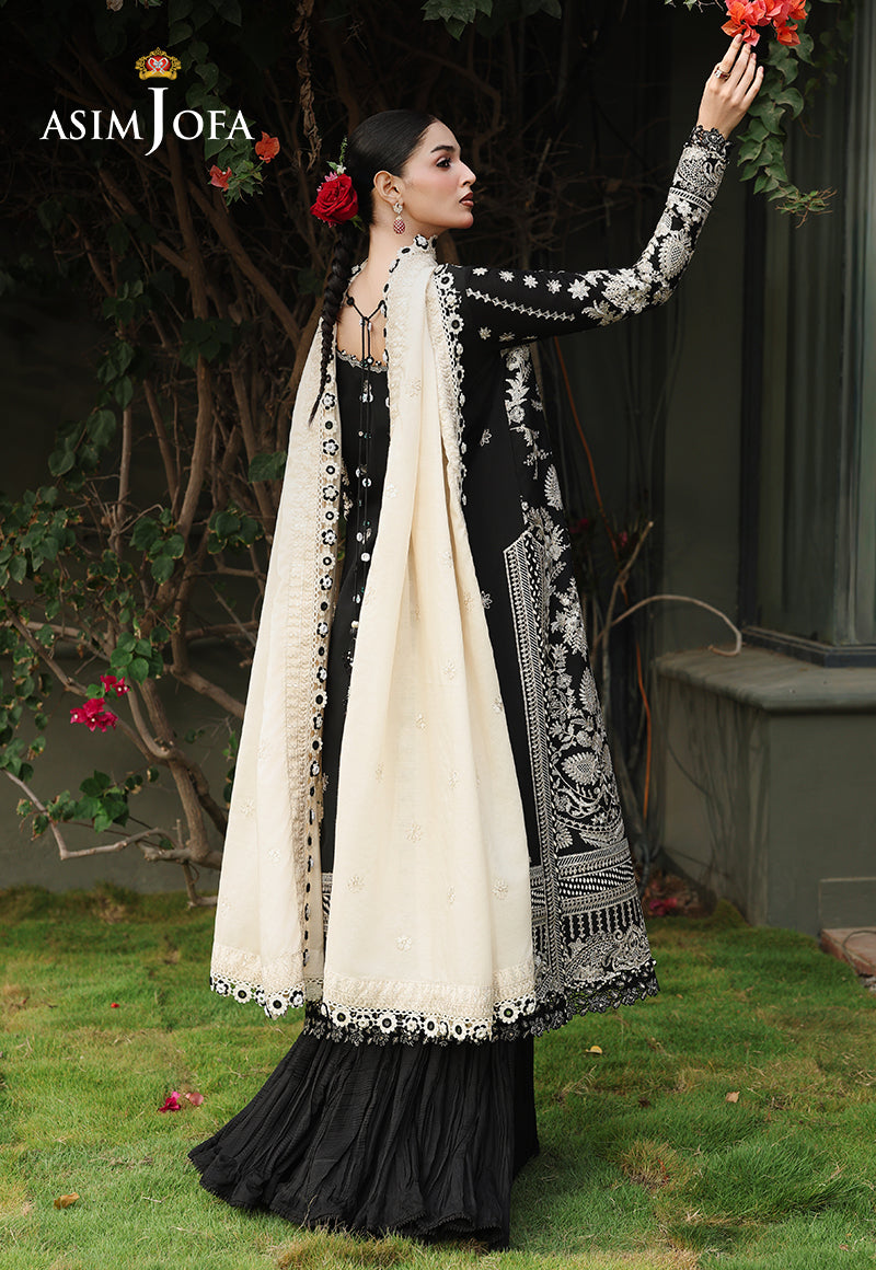 AJULC-01 Embroidered Paper Cotton Unstitched 3 Pcs
