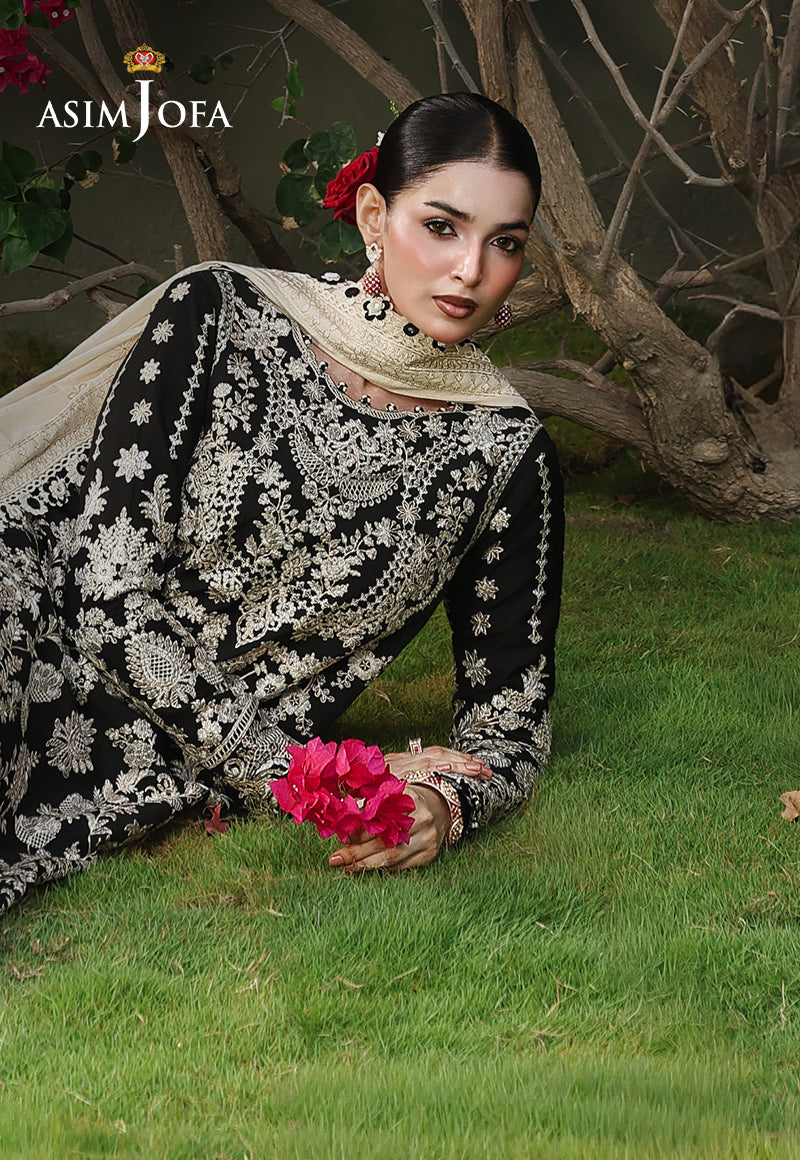 AJULC-01 Embroidered Paper Cotton Unstitched 3 Pcs
