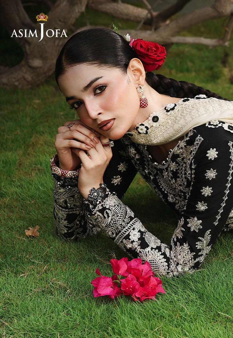 AJULC-01 Embroidered Paper Cotton Unstitched 3 Pcs