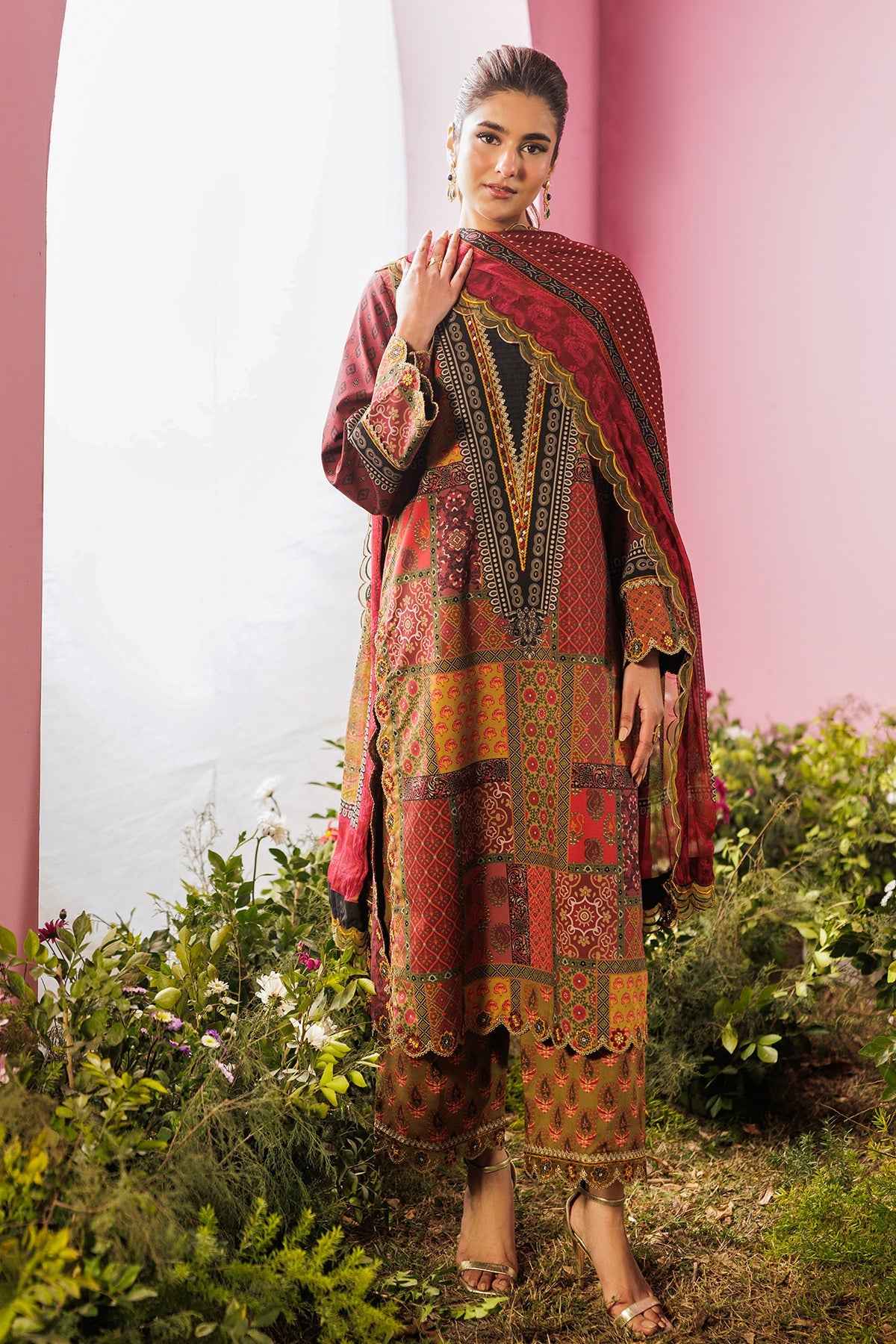 3-PC Unstitched Embroidered Lawn Collection CC6-16