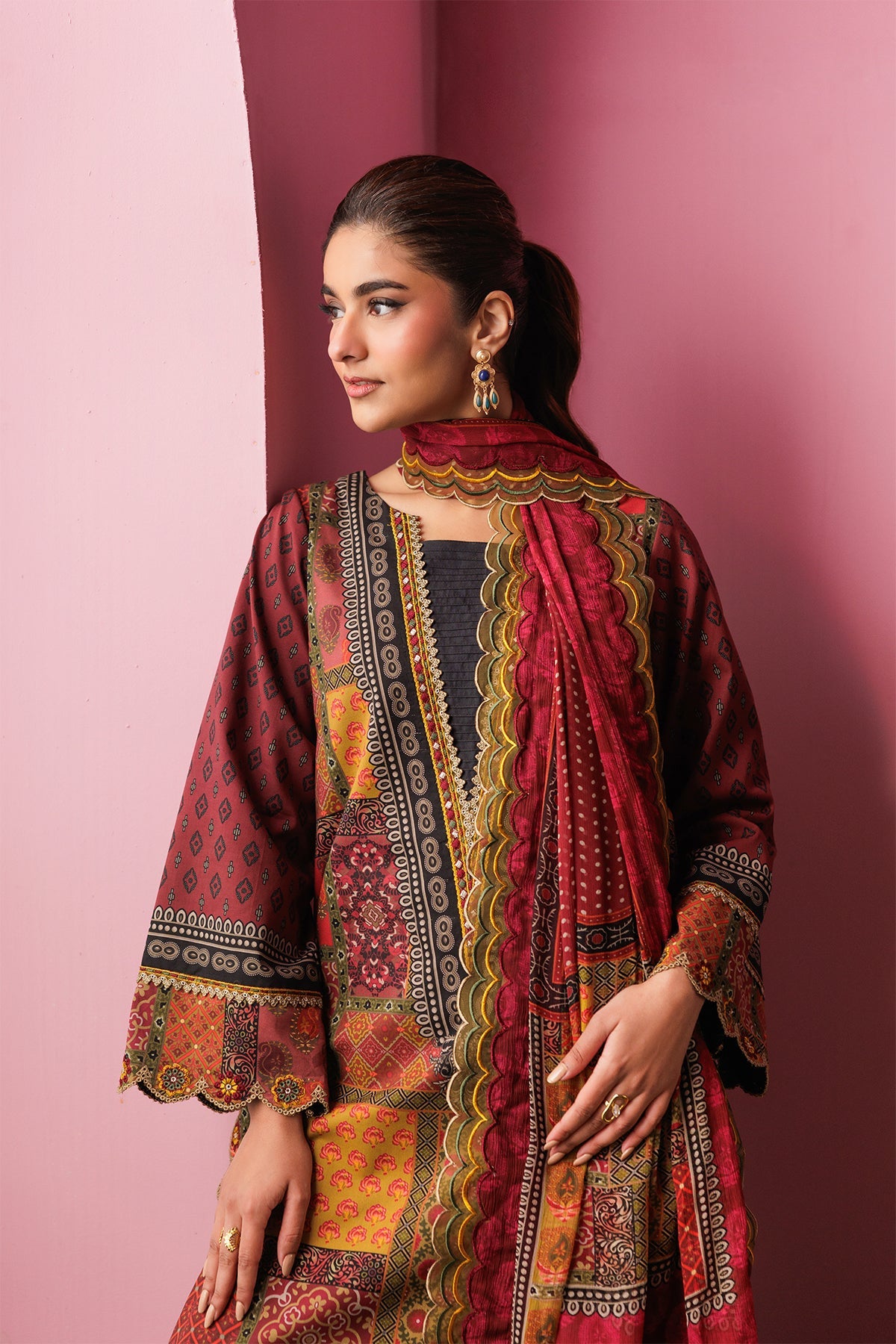 3-PC Unstitched Embroidered Lawn Collection CC6-16