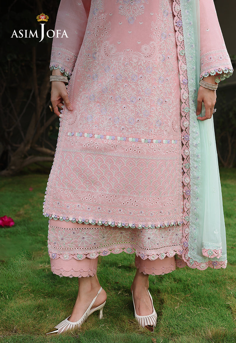 AJULC-06 Embroidered Paper Cotton Unstitched 3 Pcs