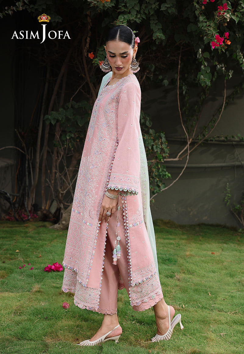 AJULC-06 Embroidered Paper Cotton Unstitched 3 Pcs