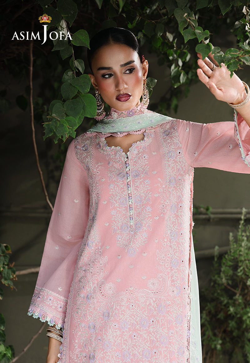 AJULC-06 Embroidered Paper Cotton Unstitched 3 Pcs
