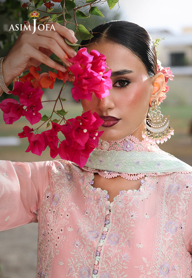 AJULC-06 Embroidered Paper Cotton Unstitched 3 Pcs