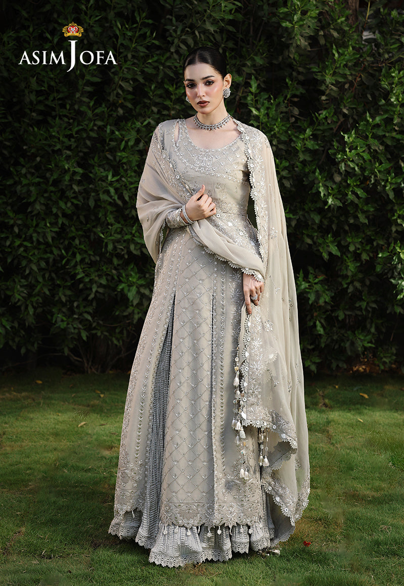 AJULC-08 Embroidered Chiffon Unstitched 3 Pcs