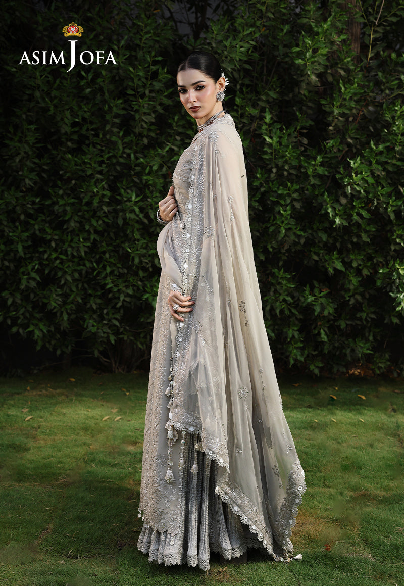 AJULC-08 Embroidered Chiffon Unstitched 3 Pcs