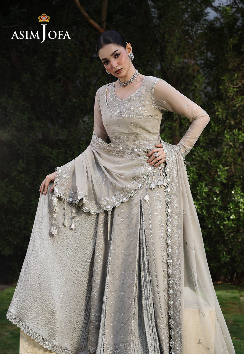 AJULC-08 Embroidered Chiffon Unstitched 3 Pcs