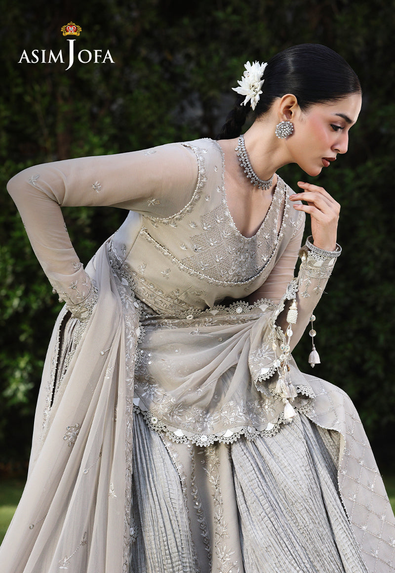 AJULC-08 Embroidered Chiffon Unstitched 3 Pcs