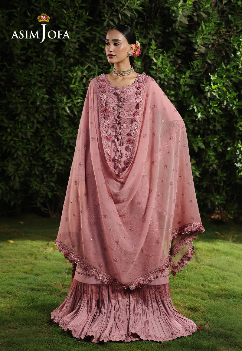 AJULC-03 Embroidered Paper Cotton Unstitched 3 Pcs