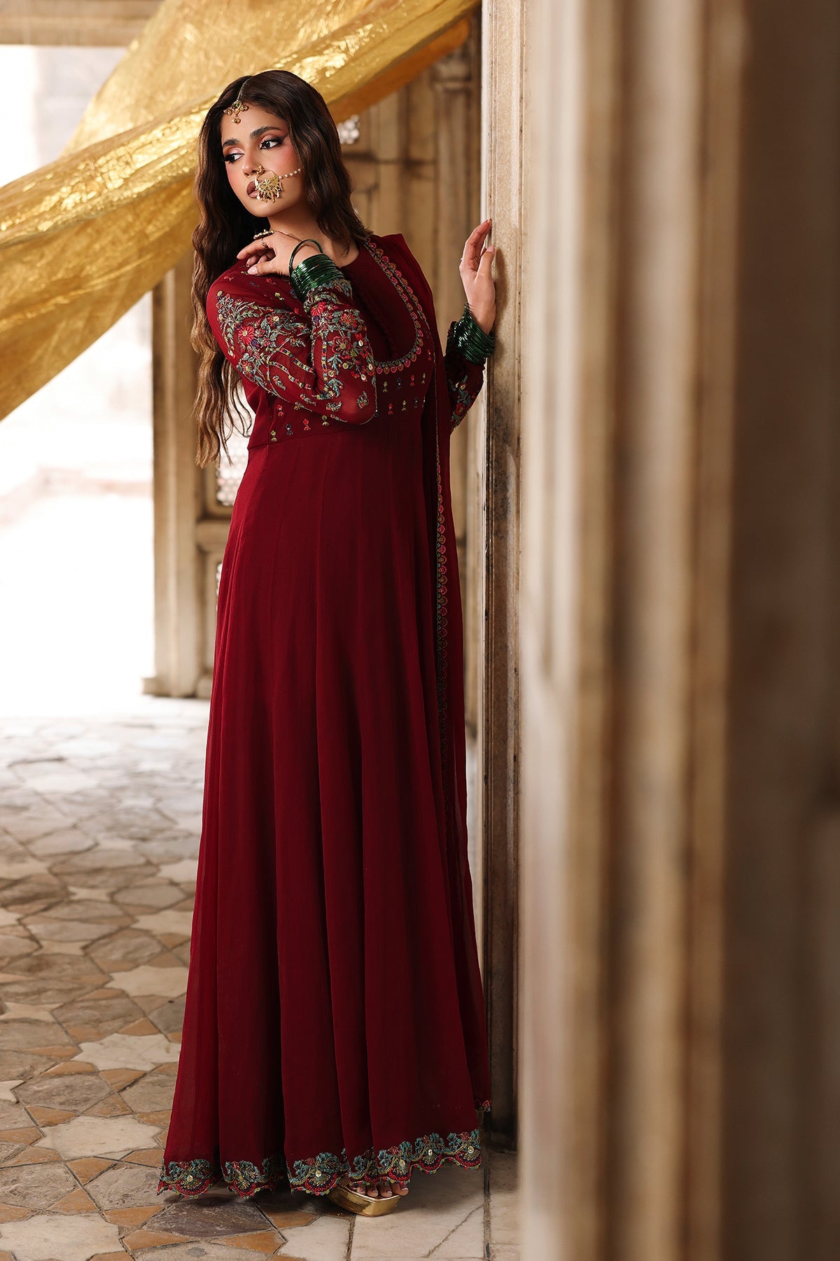 3-PC Embroidered Chiffon CMA-6-292