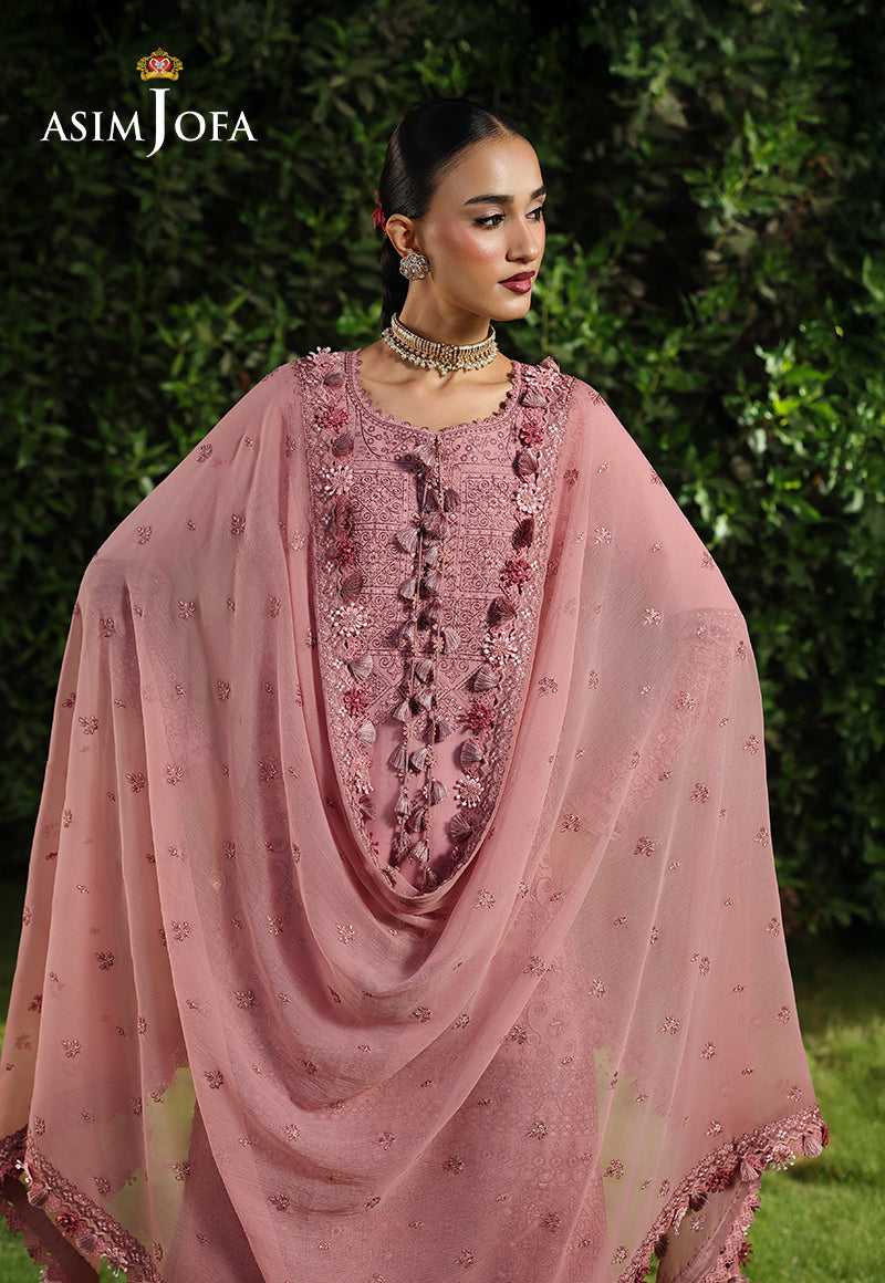 AJULC-03 Embroidered Paper Cotton Unstitched 3 Pcs