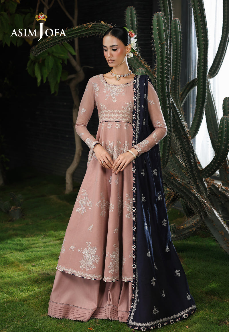 AJULC-02 Embroidered Paper Cotton Unstitched 3 Pcs