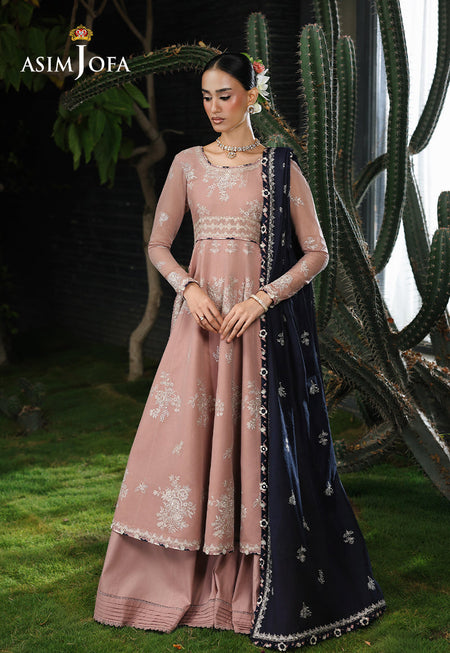 AJULC-02 Embroidered Chikankari Unstitched 3 Pcs