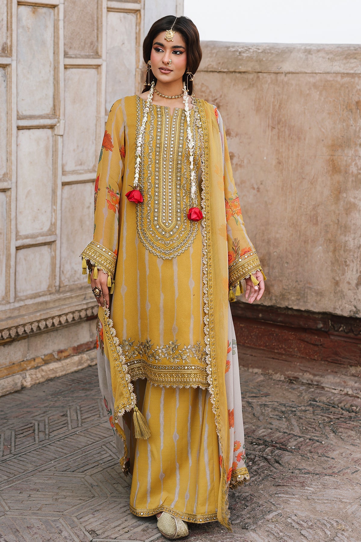 3-Pc Unstitched Embroidered Printed Chiffon Collection VSL6-10