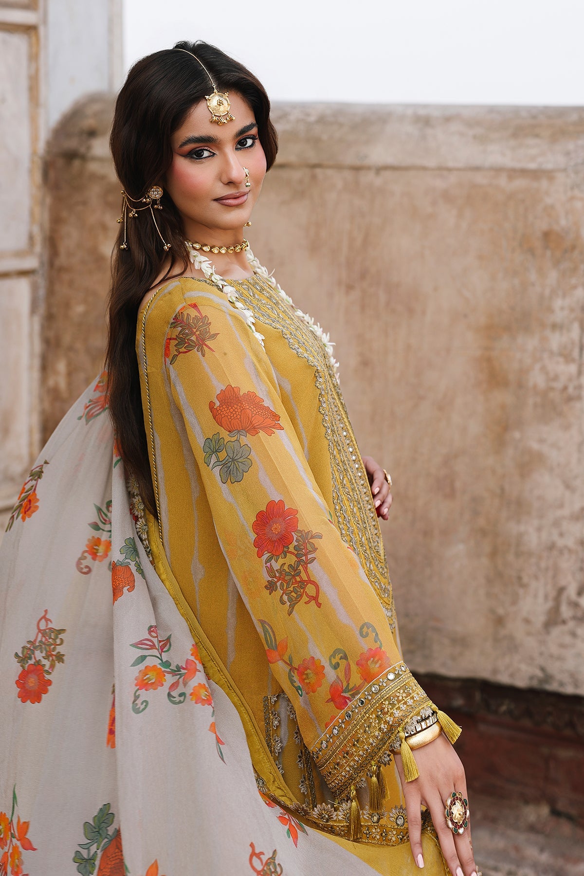 3-Pc Unstitched Embroidered Printed Chiffon Collection VSL6-10