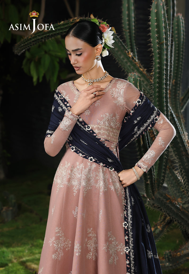 AJULC-02 Embroidered Paper Cotton Unstitched 3 Pcs