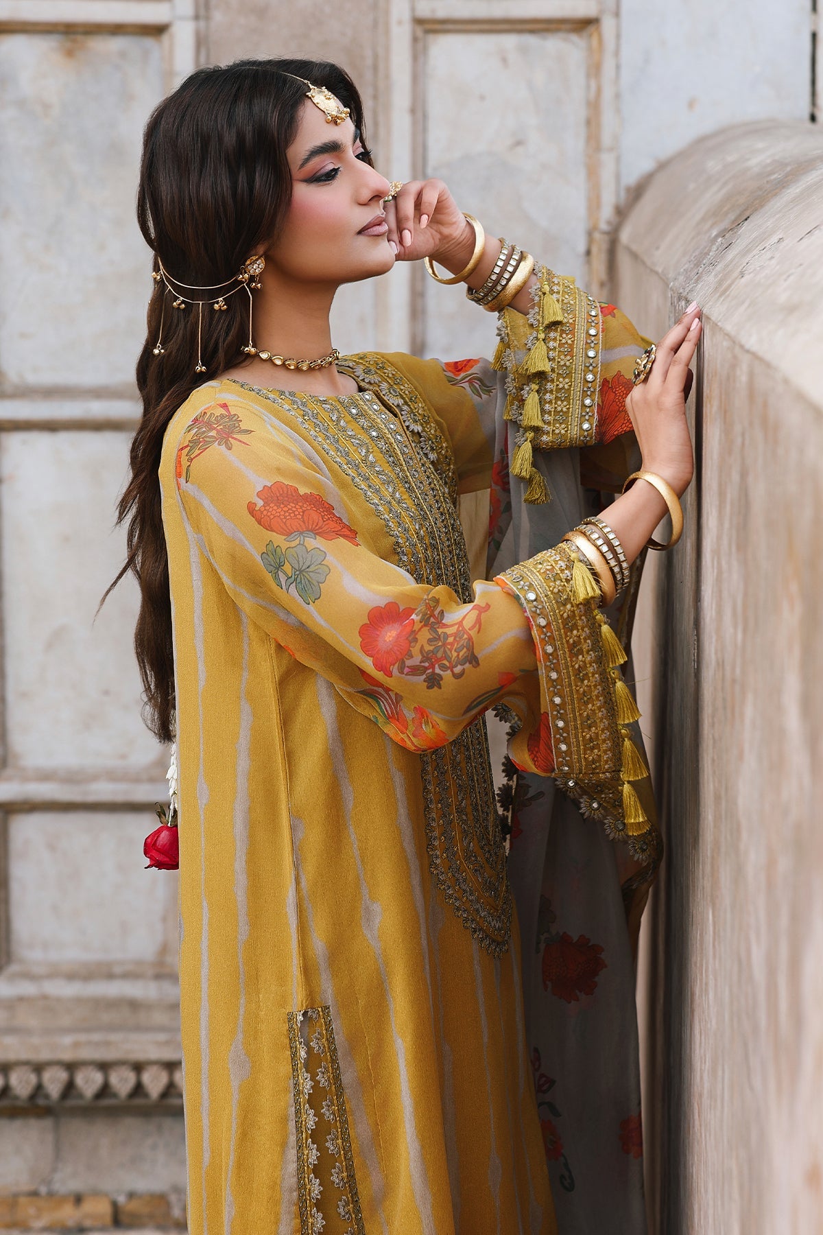 3-Pc Unstitched Embroidered Printed Chiffon Collection VSL6-10