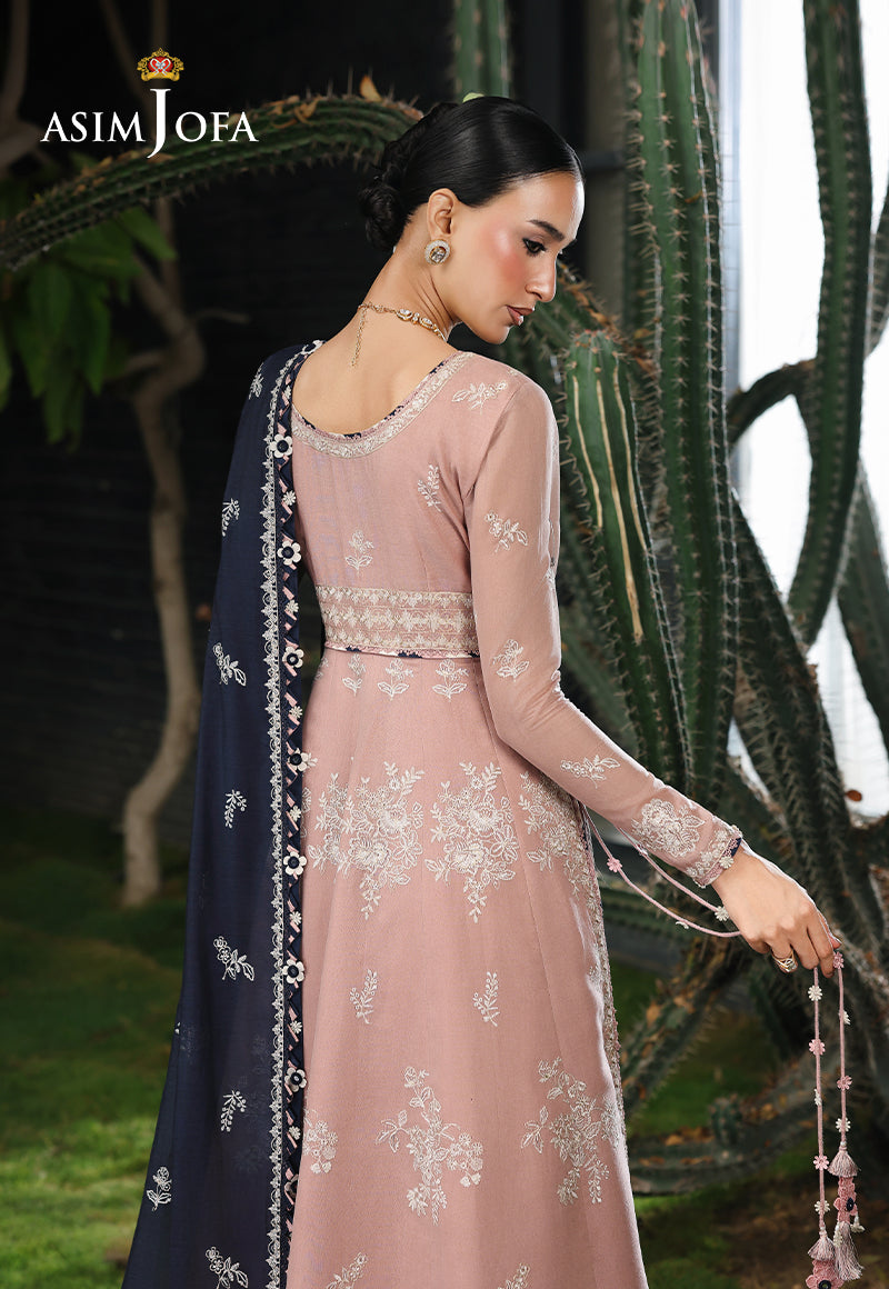 AJULC-02 Embroidered Paper Cotton Unstitched 3 Pcs