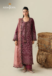 AJULK-06 Embroidered Rod Unstitched 3 Pcs