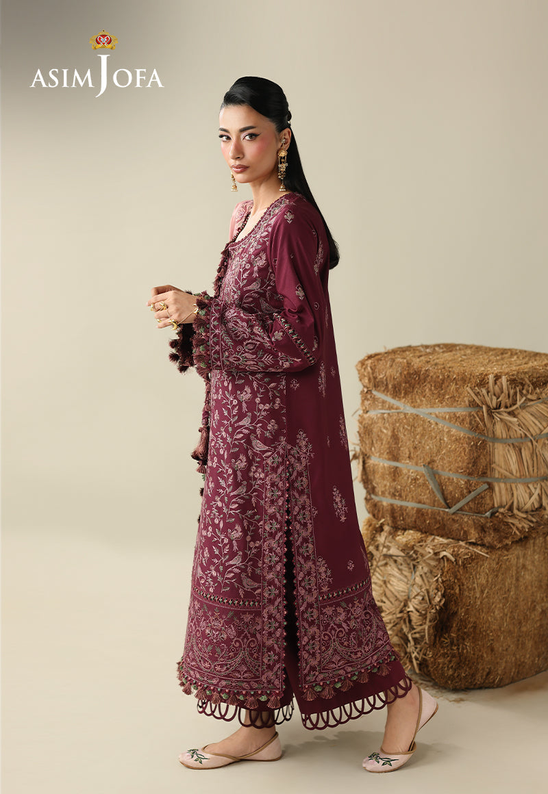 AJULKD-06 Embroidered Rod Stitched 3 Pcs