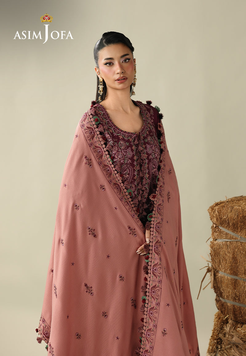 AJULKD-06 Embroidered Rod Stitched 3 Pcs