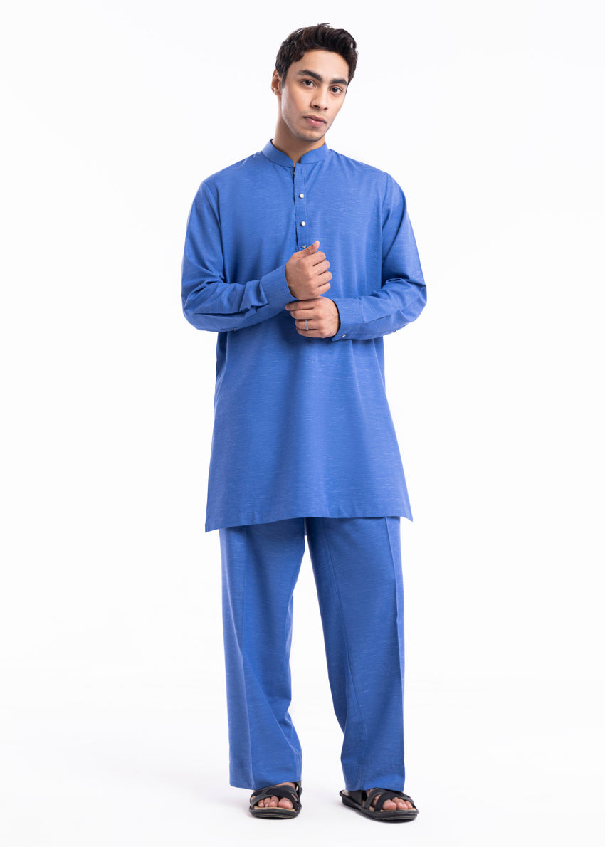 R-Blue-Blended-Kurta Trouser - (MP2PBBW25BM11D15)