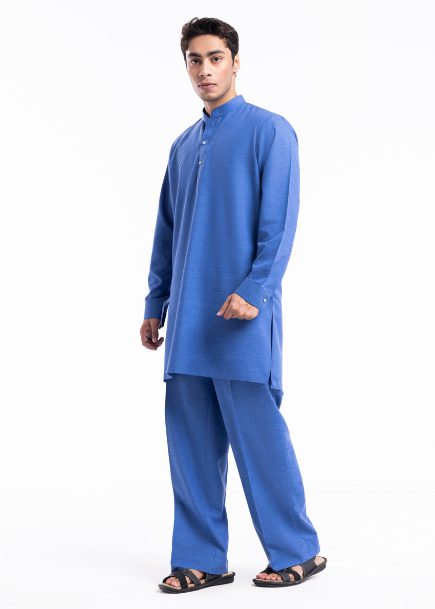 R-Blue-Blended-Kurta Trouser - (MP2PBBW25BM11D15)