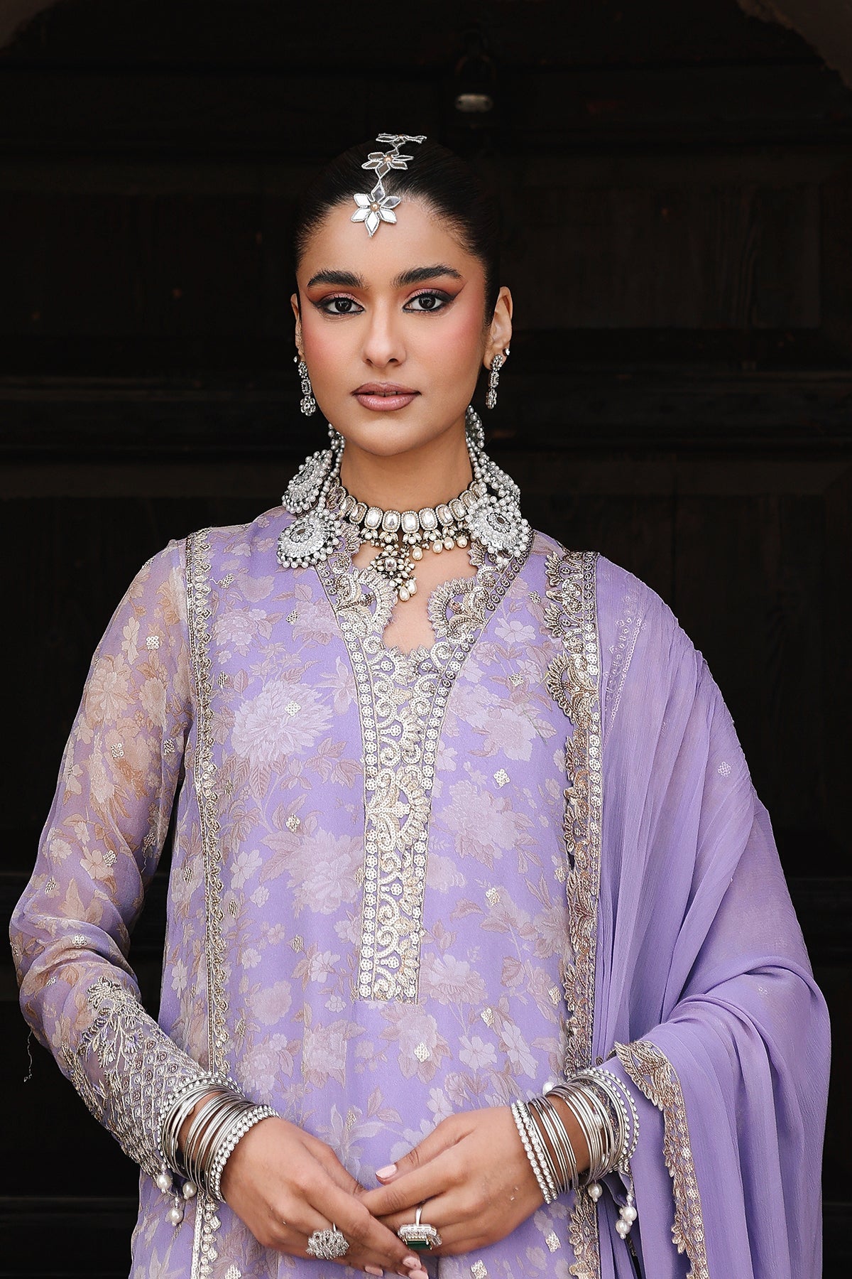 3-Pc Unstitched Embroidered Printed Chiffon Collection VSL6-11
