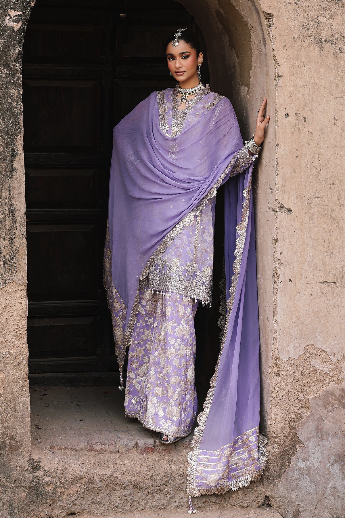 3-Pc Unstitched Embroidered Printed Chiffon Collection VSL6-11