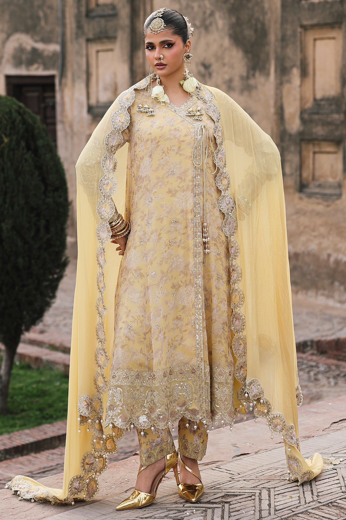 3-Pc Unstitched Embroidered Printed Chiffon Collection VSL6-13