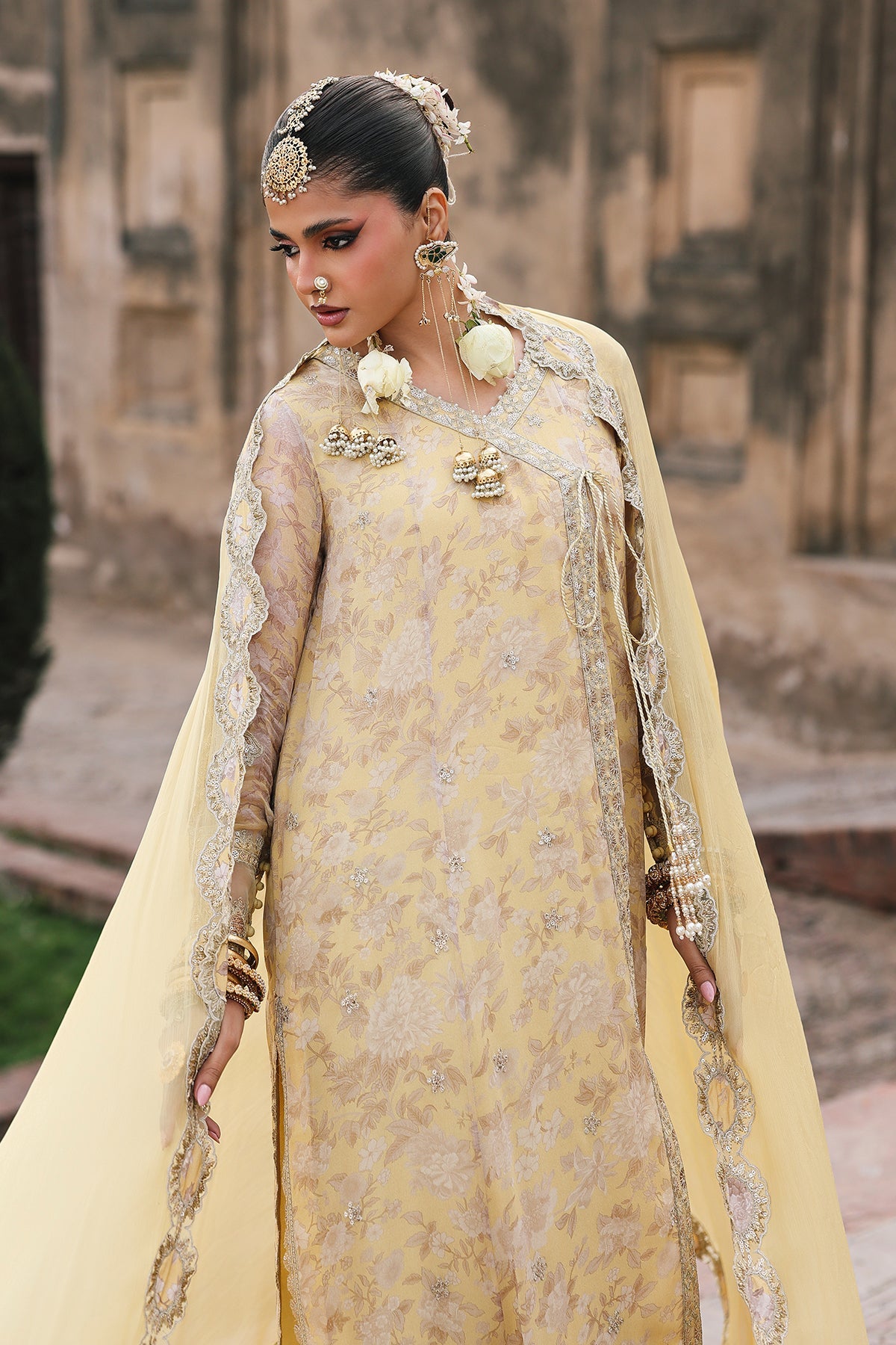3-Pc Unstitched Embroidered Printed Chiffon Collection VSL6-13